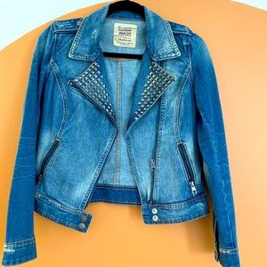 Zara Denim Moto Jacket